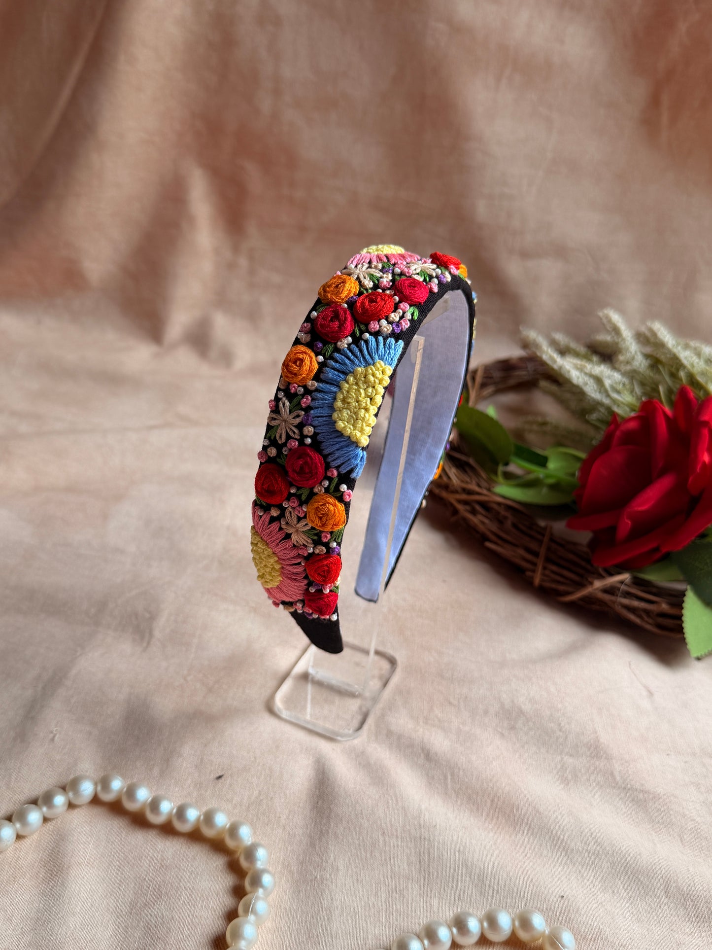 Rangoli Kaali Pushp Hand Embroidered Headband
