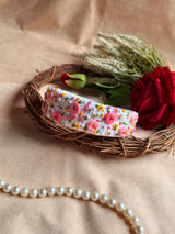Phoolwari Safed Gul Hand Embroidered Headband