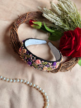 Gulnaar Noir Hand Embroidered Headband