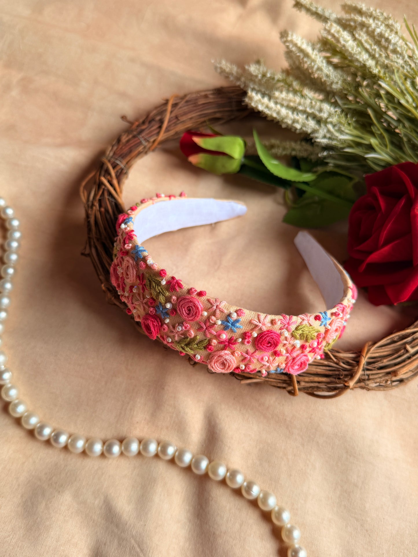 Gulabi Baag Hand Embroidered Headband