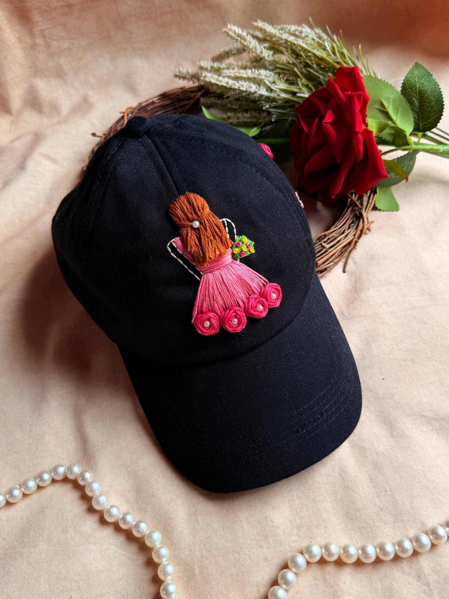 Personalised Princess Hand Embroidered Cap