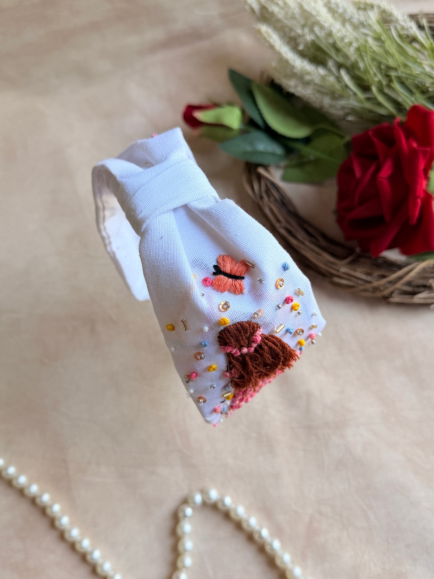 Rapunzel Personalised Hand Embroidered Headband