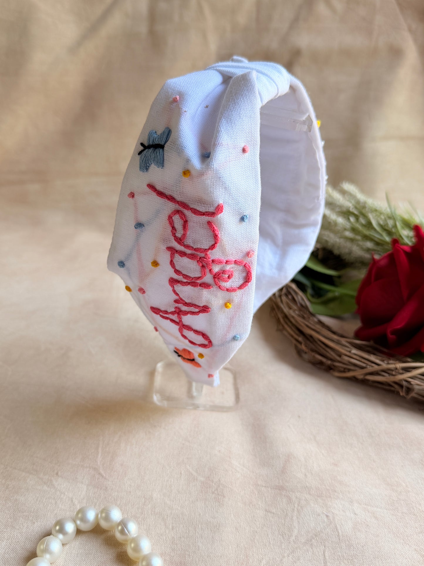 Rapunzel Personalised Hand Embroidered Headband