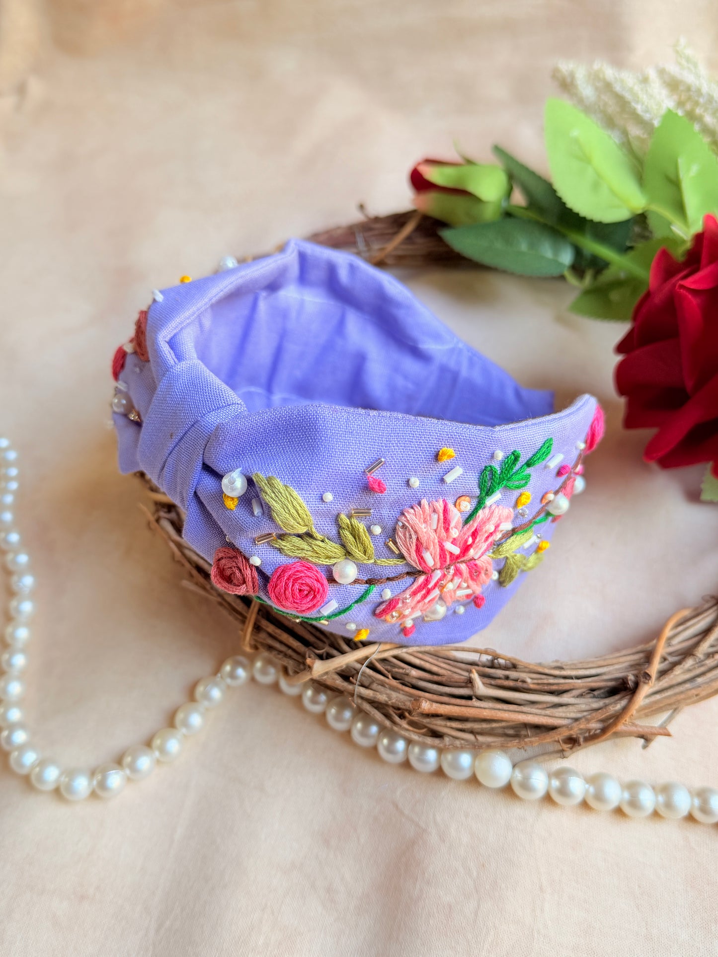 Elsa’s Hand Embroidered Headband