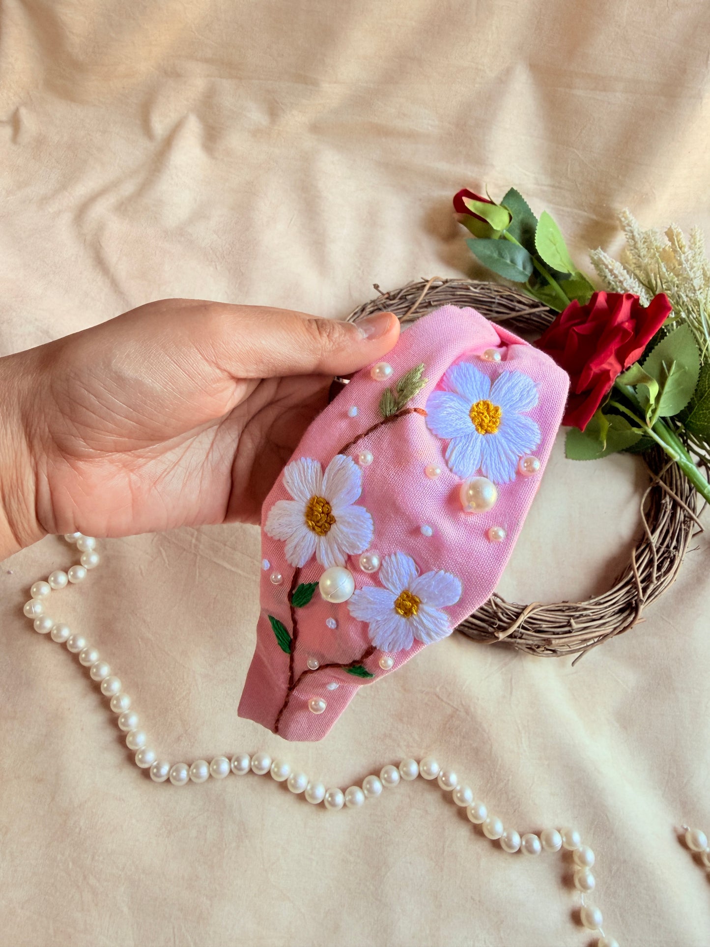 Aurora’s Hand Embroidered Headband