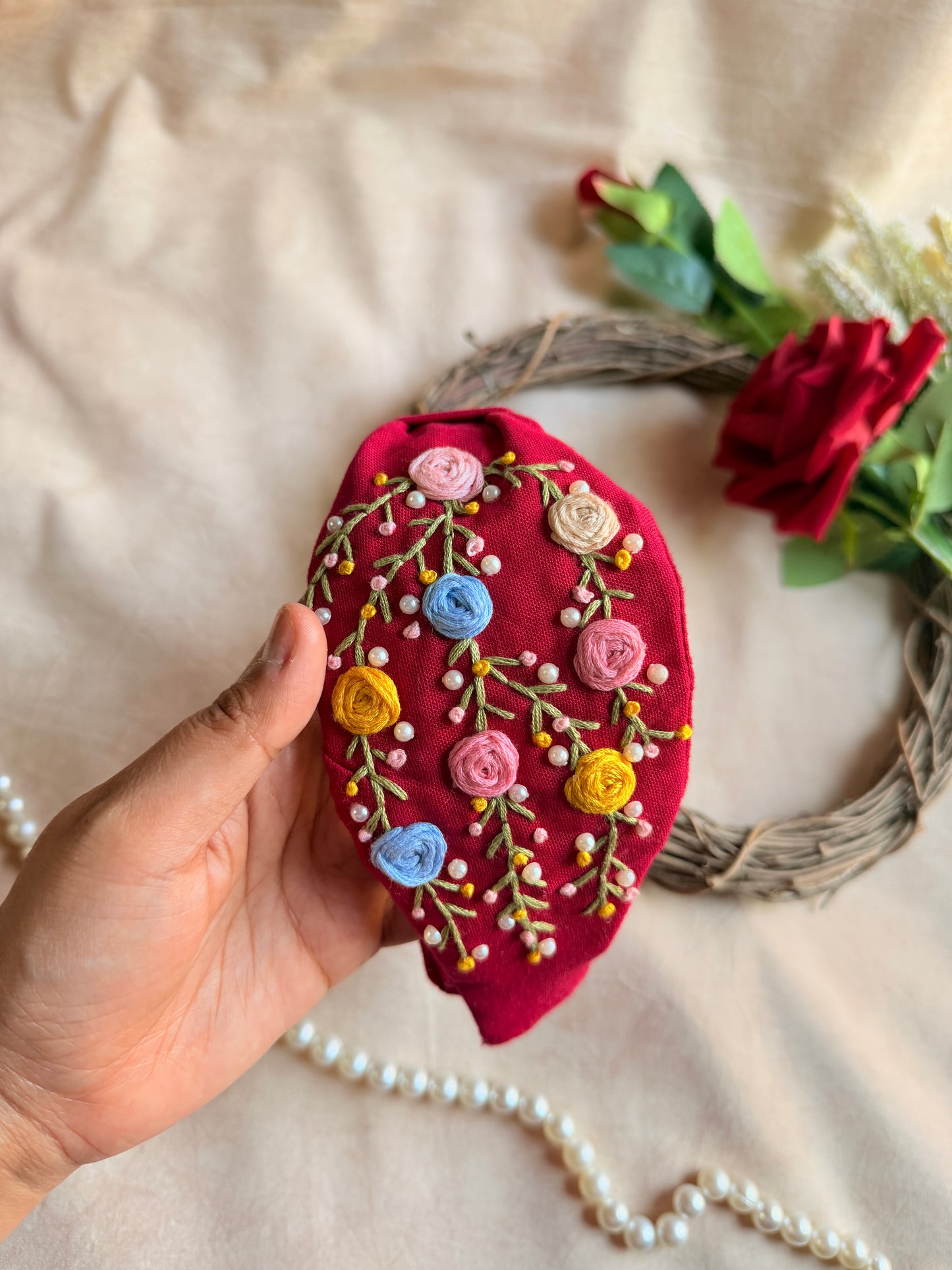 Vasudha Hand Embroidered Headband