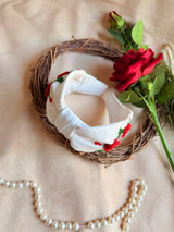 Rose Garden Hand Embroidered Headband