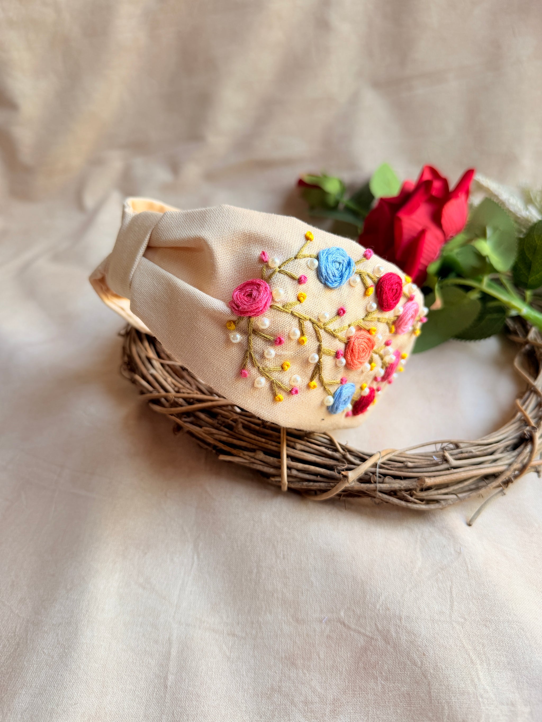 Dora Hand Embroidered Headband