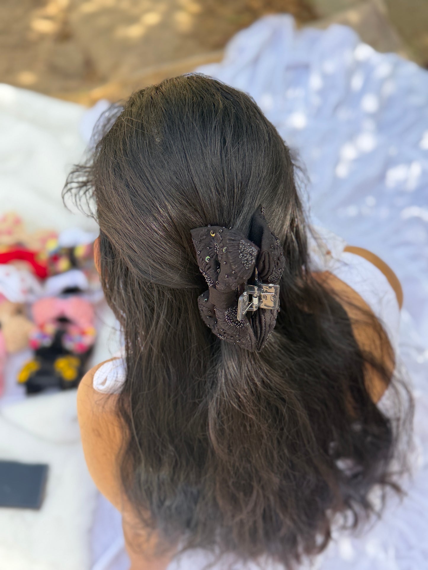 Surina Hand Embroidered Clutcher Bow