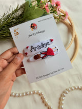 Hand Embroidered Personalized Doll Tic Tac Clips