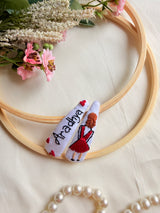 Hand Embroidered Personalized Doll Tic Tac Clips
