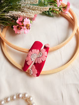 Basanti Hand Embroidered Floral Tic Tac Clips