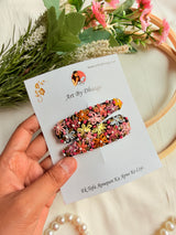 Galaxy Hand Embroidered Floral Tic Tac Clips
