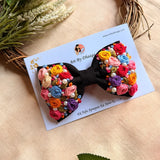 Aaravali Hand Embroidered Floral Bow Hair Accessory