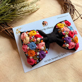 Aaravali Hand Embroidered Floral Bow Hair Accessory