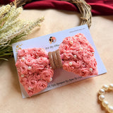 Baby Pink Floral mini Bow