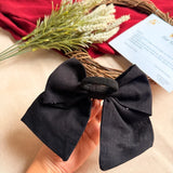 Night Sunflower Mini Bow Hair Tie