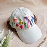 Garden of Grace Hand Embroidered Floral Cap