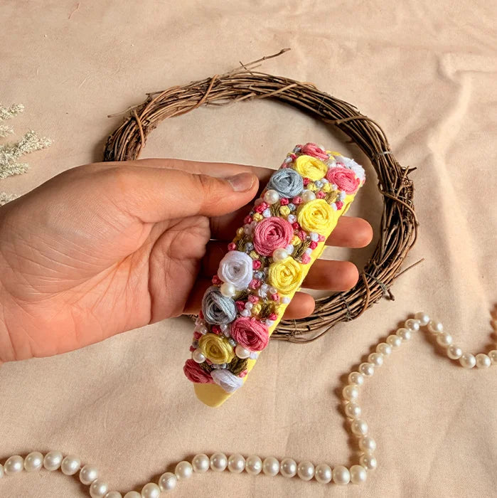 Tia Floral Hand Embroidered Hairband