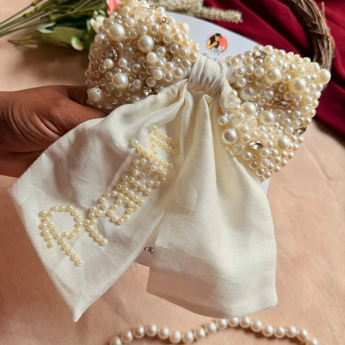 Arina Pearl Embellished Bow