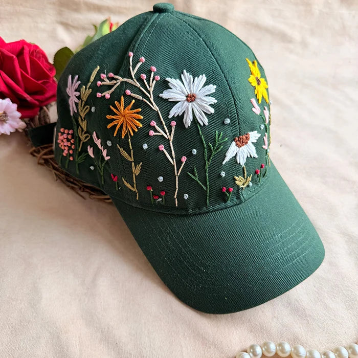 Fiza Hand Embroidered Floral Cap