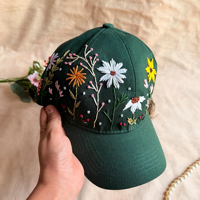 Fiza Hand Embroidered Floral Cap