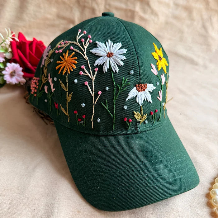 Fiza Hand Embroidered Floral Cap