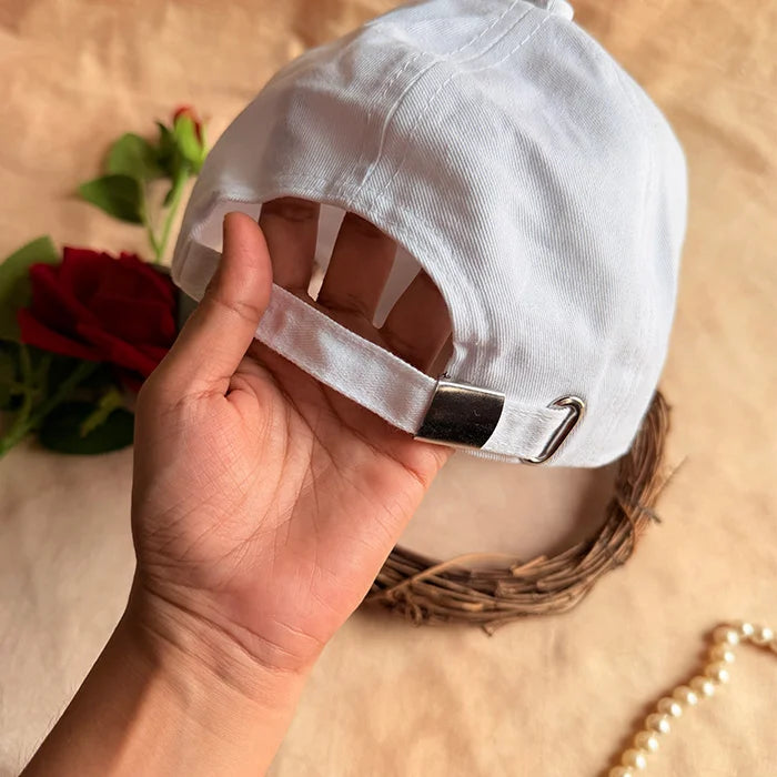 Gudiya's Garden Hand Embroidered Cap – White