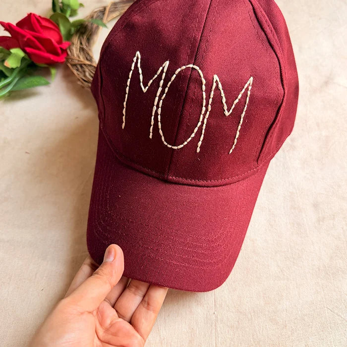 Mom & Dad Summer Cap – The Roots Collection | Hand-Embroidered Personalized Caps Set