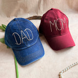 Mom & Dad Summer Cap – The Roots Collection | Hand-Embroidered Personalized Caps Set