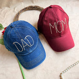 Mom & Dad Summer Cap – The Roots Collection | Hand-Embroidered Personalized Caps Set