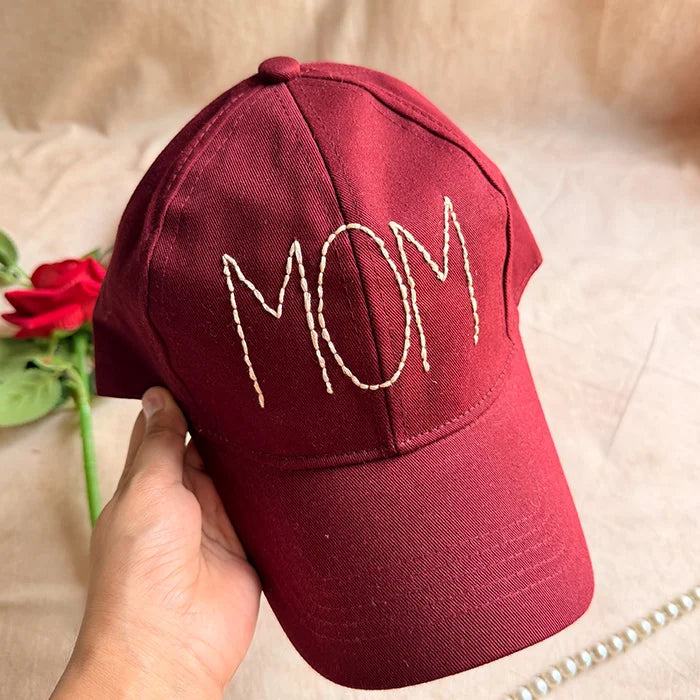 Mom & Dad Summer Cap – The Roots Collection | Hand-Embroidered Personalized Caps Set