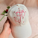 Signature Initials Hand-Embroidered Summer Cap | Personalized Monogram Cap for Women