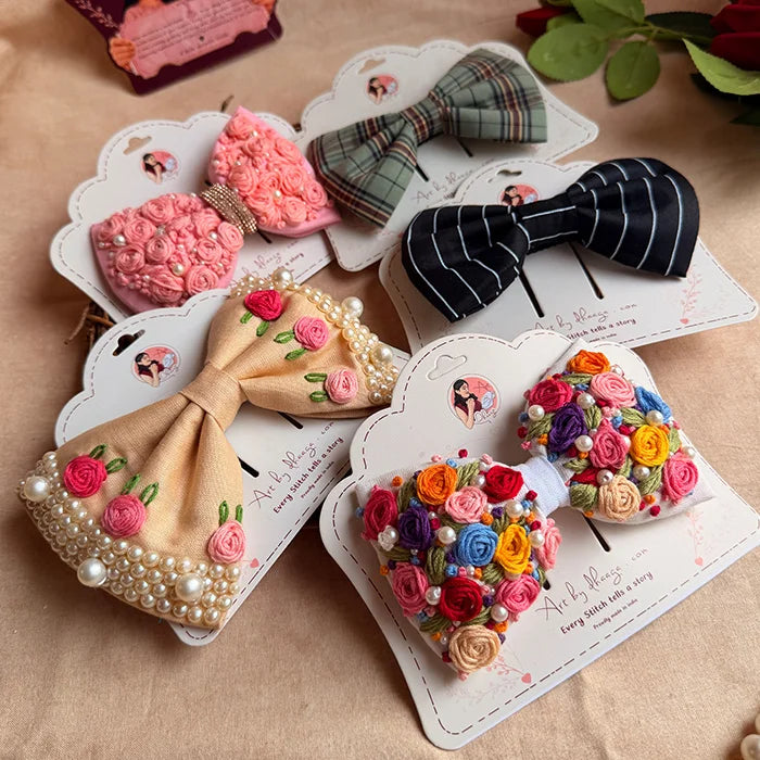 Sweet Little Surprise | Handmade Hand-Embroidered Hair Accessories Gift Set