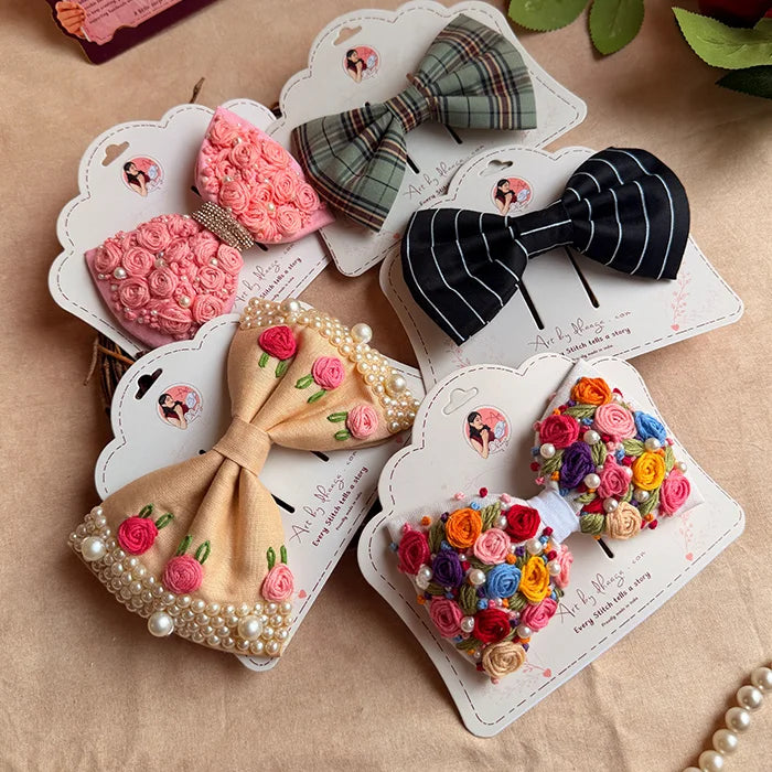 Sweet Little Surprise | Handmade Hand-Embroidered Hair Accessories Gift Set