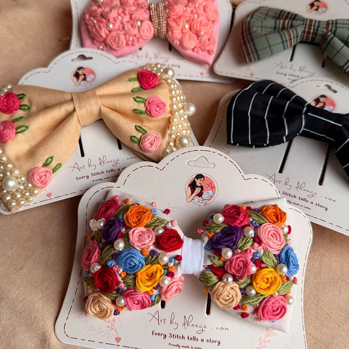 Sweet Little Surprise | Handmade Hand-Embroidered Hair Accessories Gift Set