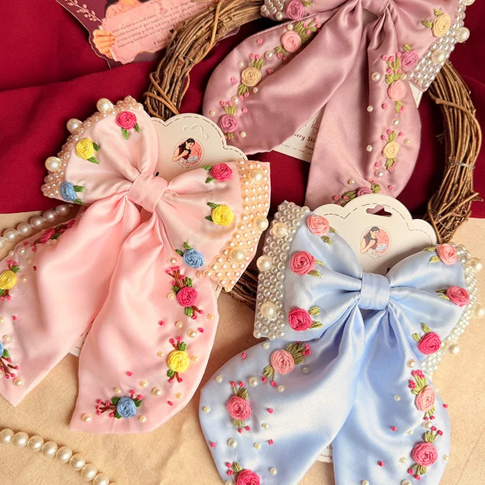 Royal Rose Hamper | Handmade Hand-Embroidered Hair Accessories Gift Set
