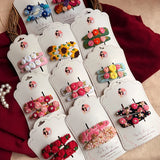 Maharani Tic Tac Collection | Handmade Hand-Embroidered Floral Hair Clip Set