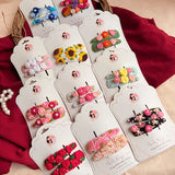 Maharani Tic Tac Collection | Handmade Hand-Embroidered Floral Hair Clip Set