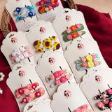 Maharani Tic Tac Collection | Handmade Hand-Embroidered Floral Hair Clip Set