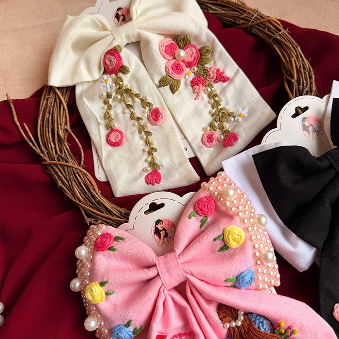 Rani Saheba Hamper | Handmade Hand-Embroidered Hair Accessories Gift Set