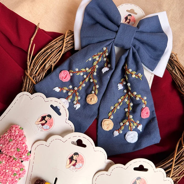 The Timeless Box | Handmade Hand-Embroidered Hair Accessories Gift Set