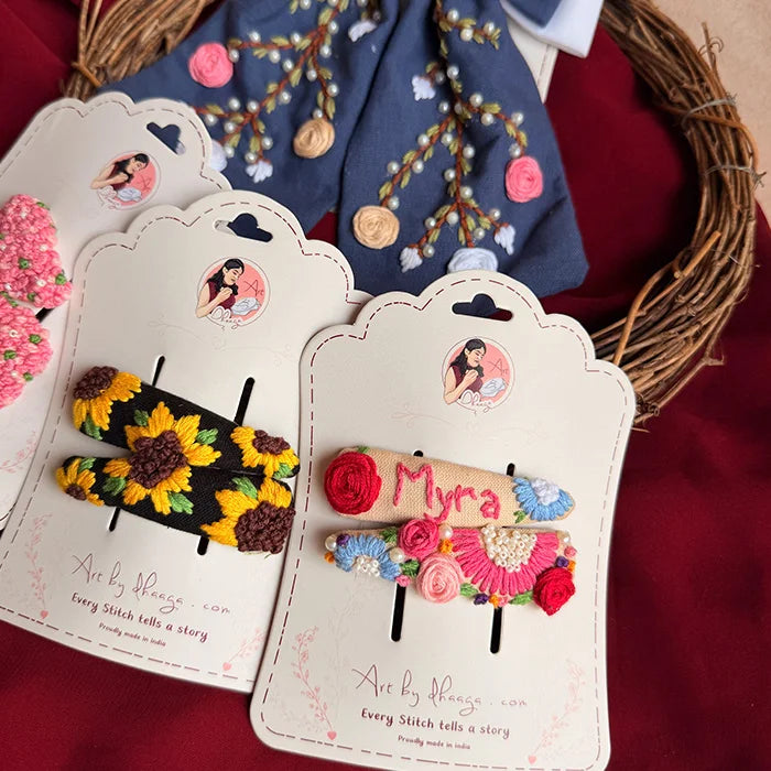 The Timeless Box | Handmade Hand-Embroidered Hair Accessories Gift Set