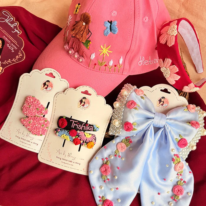 Little Princess Box | Handmade Hand-Embroidered Hair Accessories Gift Set for Girls