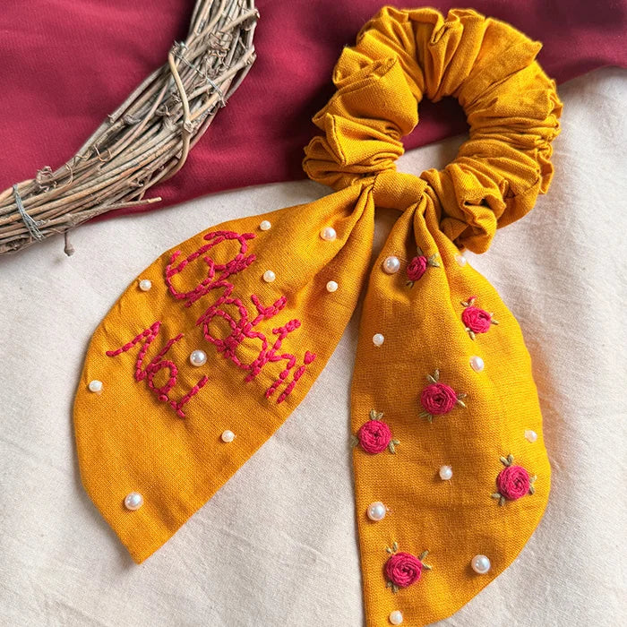 Sunlit Blossom | Wrist & Hair Scrunchie | Rakhi Special
