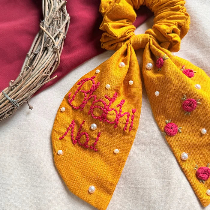 Sunlit Blossom | Wrist & Hair Scrunchie | Rakhi Special