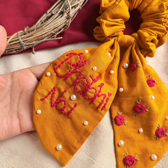 Sunlit Blossom | Wrist & Hair Scrunchie | Rakhi Special