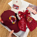 The Wine Collection – Handmade Hand-Embroidered Personalized Hair Accessories Gift Set
