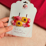 Sunaina Hand-Embroidered Floral Tic Tac Hair Clips