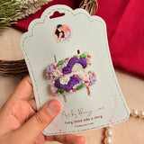 Jamuni Hand-Embroidered Floral Tic Tac Hair Clips